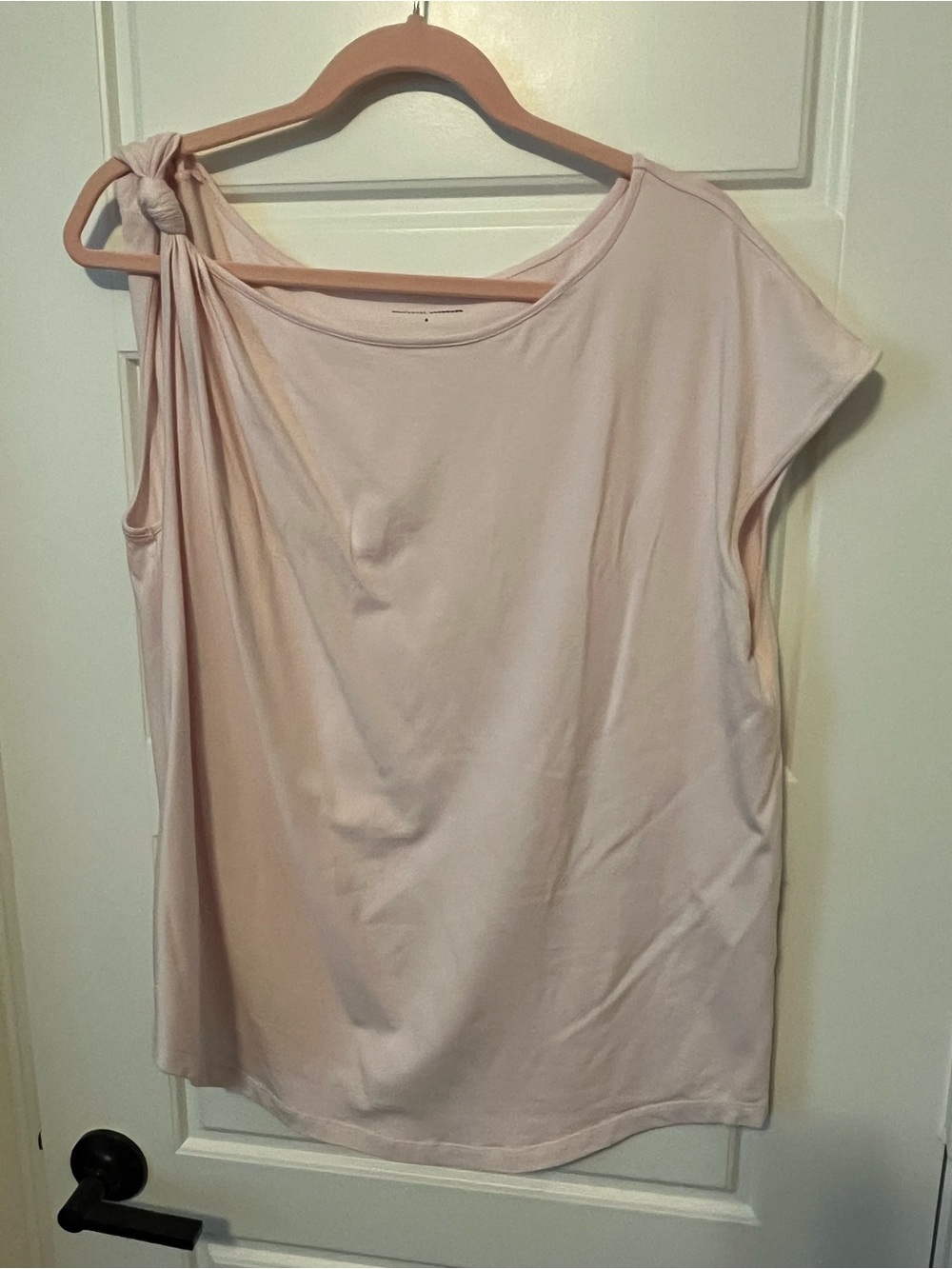 Universal Standard - Estella Knot Tank Cap Sleeve Tee - Light Pink - Small 14/16